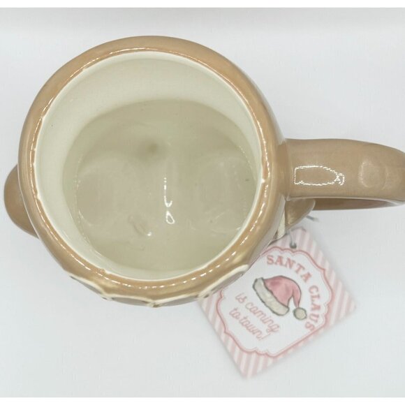 Christmas White Brown Gingerbread Man Figural Mug Cup [Rare VHTF] - Picture 4 of 8